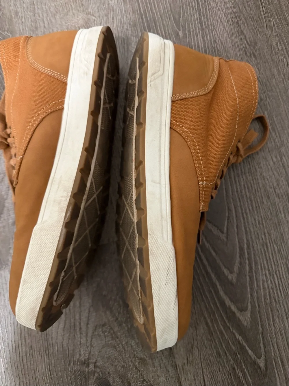 Men's Casual High-Top Sneakers in Cognac Brown